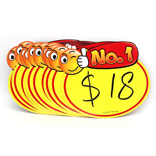 Omitfu 6.6 Inch x 5.3 Inch Starburst Sign Cards Price Burst Signs Retail Display Sales Tags Blank 50 Pcs Cards