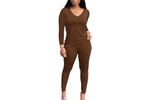 PINSV Women's Tracksuits 2 Piece Outfits Sweatsuits Long Sleeve Top Jogger Legging Pants Sets