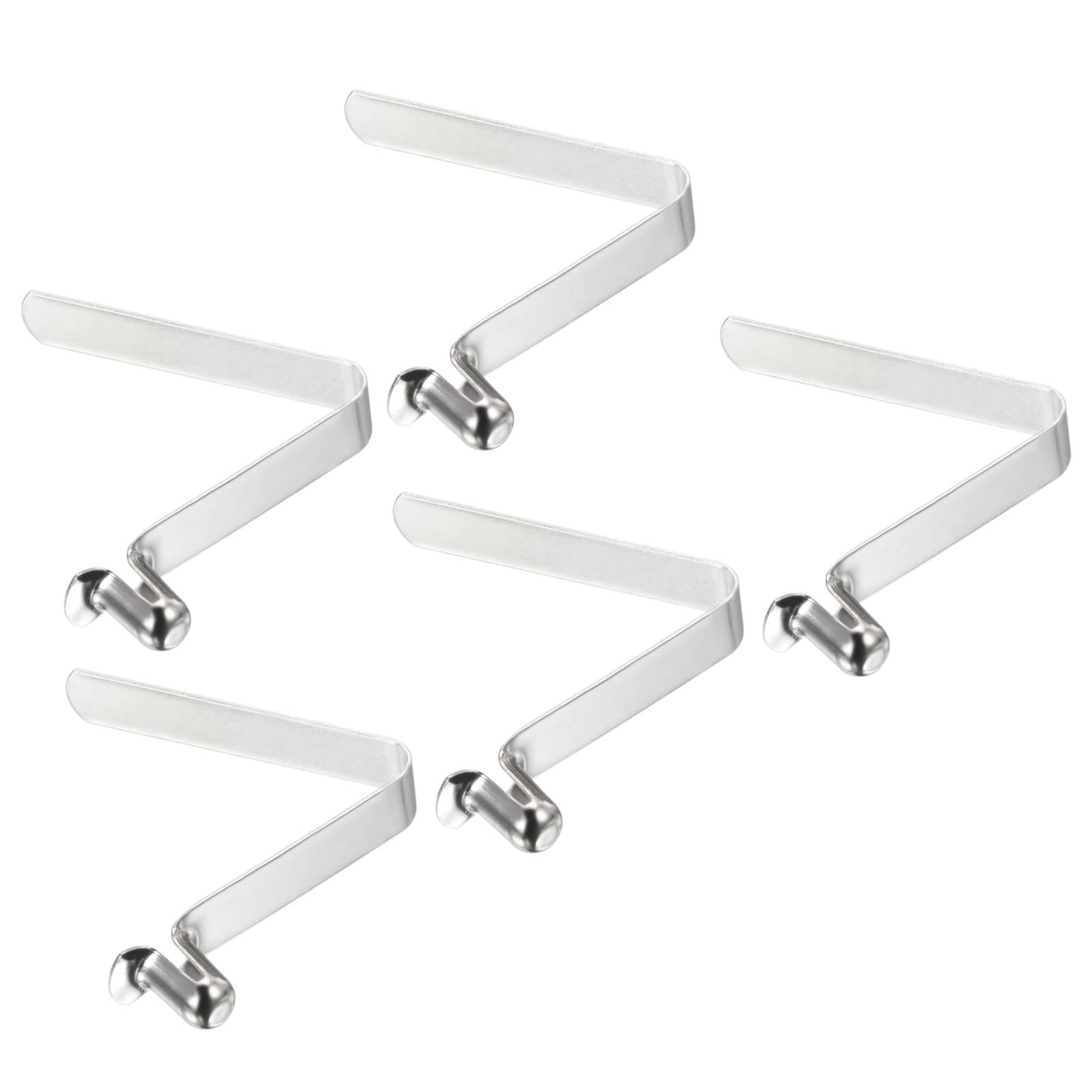 PATIKIL 9.5x6mm Kayak Paddle Snaps, 5 Pack Pole Push Button Spring Clips Steel Hollow Button Locking Tube Single Pin for Camping Awning Tent Pole