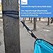 HONEST OUTFITTERS Single Camping Hammock with Basic Hammock Tree Straps,Portable Parachute Nylon Hammock for Backpacking Travel Grey/Blue 55