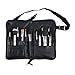 BestFire Professional Makeup Brush Bag Case Portable 22 Pockets Cosmetic Brush Holder Organizer with Artist Belt Strap PU Leather(Brushes Not Included)