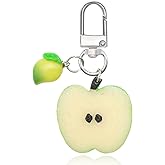 Atifober Cute Fruit Keychain, Purse Bag Charms for Handbag Cherry Strawberry Lemon Watermelon Pineapple Pumpkin Charm