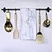 Styled Settings Gold Spoon Rest for Stove Top with Bonus Wood Spoon – Stainless Steel Spoon Rest for Stove - Farmhouse Spoon Rest: Golden Ladle Holder - Kitchen Accessories Gold