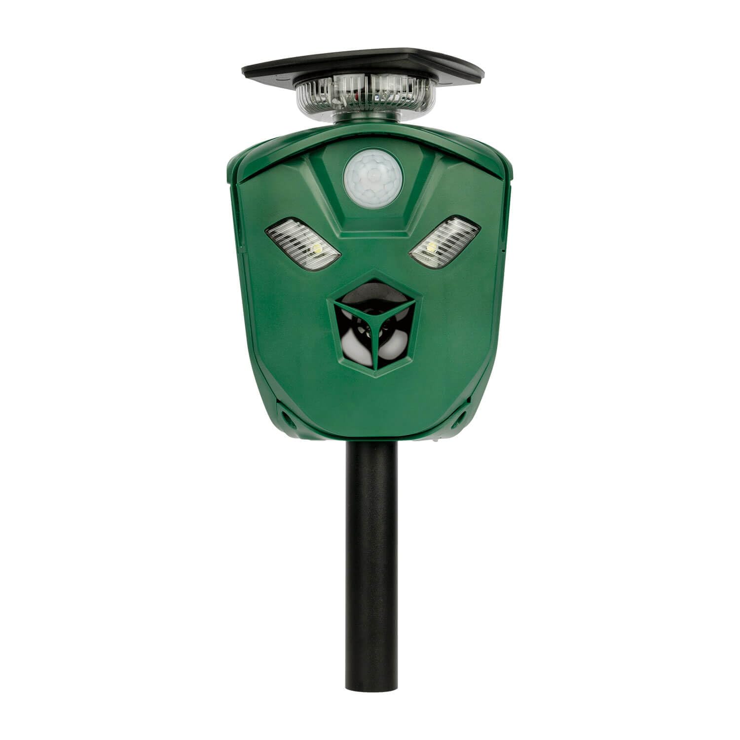 Solar Wild Animal Repeller | Wolves | Foxes | Ginetas | Motion Sensor with 360° Protection | Ultrasound and Sounds | Flash Light |
