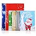Cabilock 30PCS Christmas Bags with Ribbon: Assorted Sizes Holiday Foil Wrapping Sacks Pouches Christmas Wrap Bag for Xmas Presents Party Favor
