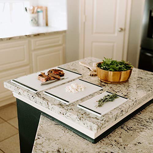 Thirteen Chefs 3 Piece Professional Grade Cutting Board Set, Non Slip Grips, BPA Free and NSF