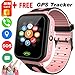 Kids Smart Watch -[SIM Card Include] Smart Phone Watch for 3-12 Year Old Boys Girls with GPS Locator 1.5'' HD Touch Screen Fitness Tracker SOS Camera Game Flashlight Alarm Clock Holiday Birthday Gift