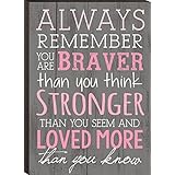 P. Graham Dunn Always Remember You are Braver Than You Think 4x6 Wall Plaque