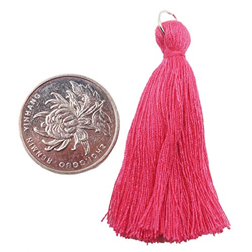 50PCS/25Pairs Handmade DIY Tassels Multicolored Mini Tassels for Earring Jewelry Making,DIY Craft Accessory (2 Inches)