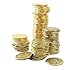 BEBODA 64 Metal Pirate Zinc Coins Treasure Large Shiny 25mm Replica Doubloon Toys for Pirate Party Game Decoration Token Supplies by Well Pack Box