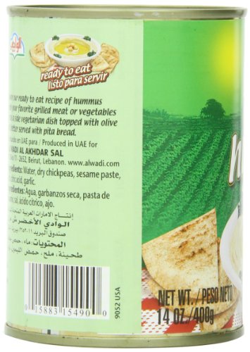 Al Wadi Hummus Chick Pea Dip, 14.2-Ounce (Pack of 12)