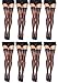 Leg Avenue Women's Thigh High Stockings with Silicone Lace Top