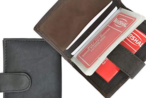 100% Genuine Leather Credit Card Holder Black #570