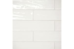 Bedrosians Marin 2.5" x 10" Ceramic Wall Tile, Pearl White (28-Pack, 5.09 SF)