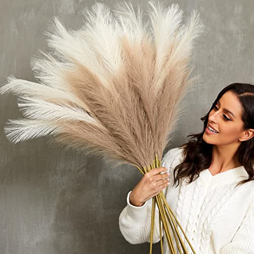 Faux Pampas Grass, 9 PCS 37''/3.1FT Tall Fluffy Fake Pompas Floral, Large