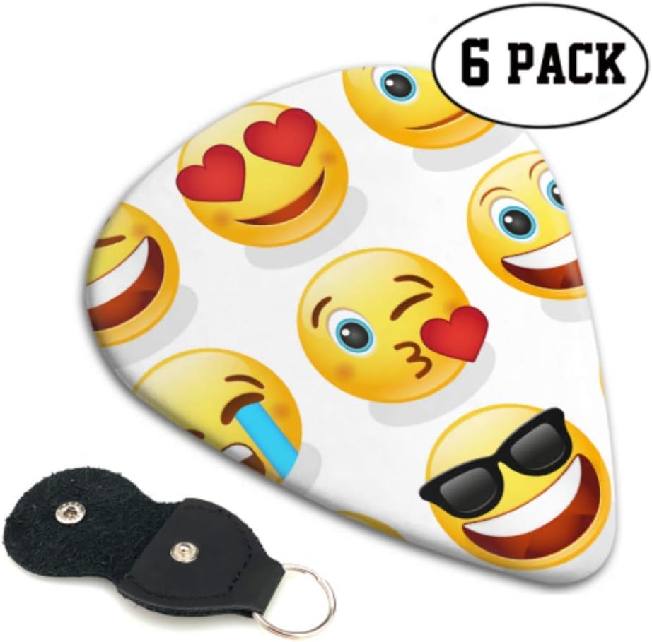 Emoji Smiley Face Design Art Guitar Pick Púas de guitarra