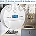 Combination Smoke Detector and Carbon Monoxide Alarm for Home, 9V Battery Operated Travel Portable Fire CO Alarm with Digital Display (1)