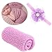 Newborn Baby Photography Props - Long Ripple Wrap Blanket and Lace Beads Headband (Light Purple, OneSize)
