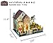 Rylai 3D Puzzles Miniature Dollhouse DIY Kit Light Love House Series Dolls Houses Accessories with Furniture LED Music Box