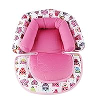 Infant Head Support for Car Seat, KAKIBLIN Baby Soft Neck Support Pillow, Pink