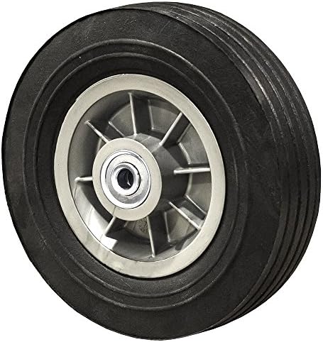 8" Flat Free Hand Truck Tire - Wheel 8" x 2.5" - 2.5" Centered Hub - 3/4" Axle Bore - 450 lb