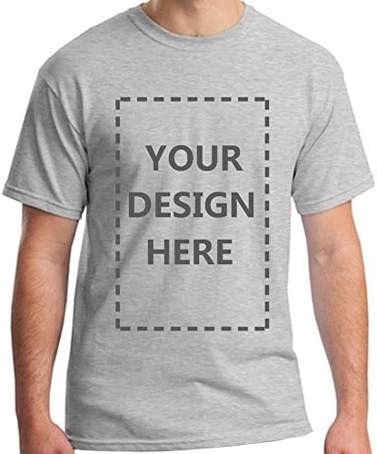 Baranovo Man Custom Add Your Personalized Design Photo Text Name Here Cotton T Shirts Grey XXL