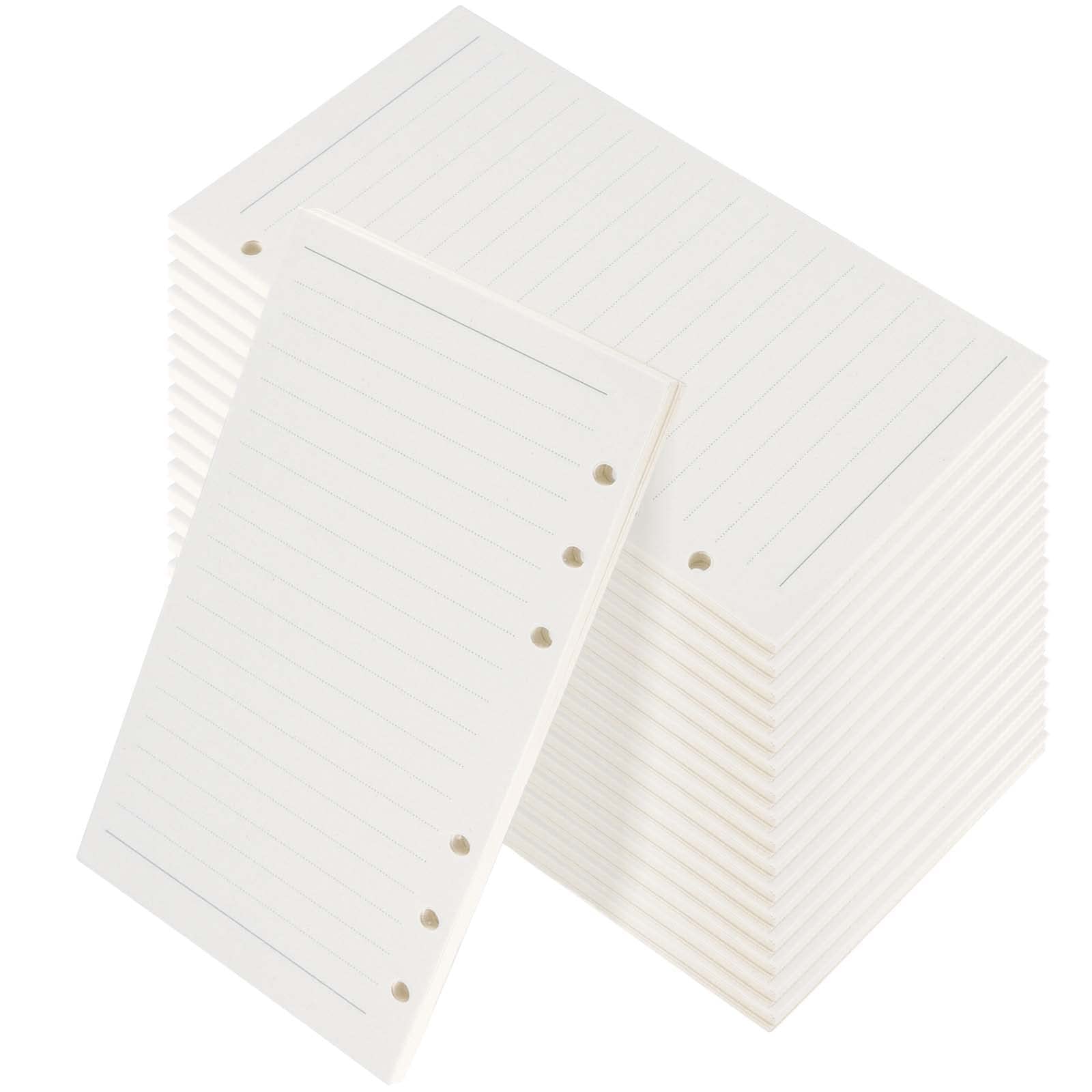 PINGEUI 10 Pack A6 Lined Filler Paper, 450 Sheets/900 Pages Ruled Loose Leaf Paper, 6-Hole Punched, Insert Ruled Lined Paper for Journals and DIY Projects
