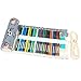 Damero Canvas Pencil Wrap of 48 Color Pencils, Roll Case for Pen, Travel Pencil Holder(No Pencil Included), Gray Milk Cow