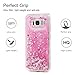 YOKIRIN Galaxy S8 Plus Case, Clear Flexible Silicone Phone Cover Pink Glitter Shiny Liquid Sand Shockproof Protective Case for Samsung Galaxy S8 Plus with One Touch Pen & One Dust Plug, Pink