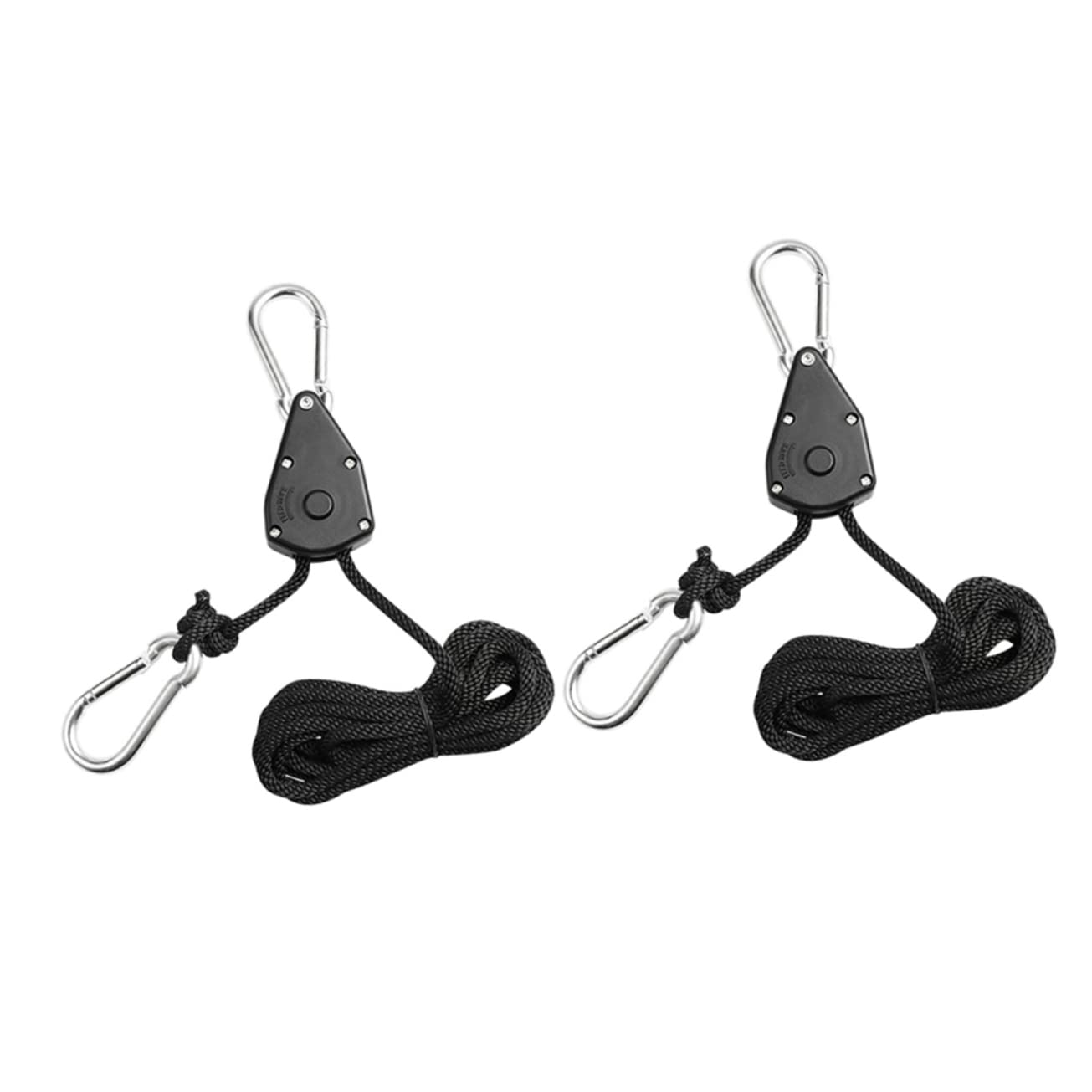 BESPORTBLE 2pcs Lifting Hook Lanyard Plant Growing Lamps Heavy Duty Lanyard Metal Clothing Rack Lifting Hook Ropes Metal Internal Gears Ratchets Foe Growing Light Fixtures Grow Lamp Ropes Fan
