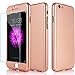 iPhone 6 Plus Case, Anole®[360 All Round Protective Case] Ultra-thin Hybrid [Tempered Glass Screen Protector] + Acrylic PC Hard Case Cover & Skin for Apple iPhone 6 Plus 5.5 Inch (Pink)
