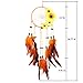 Olpchee Handmade Dream Catchers with Feathers Sunflower Wall Hanging Decoration Ornament Gift for Car, Balcony, Bedroom, Living Room Orange