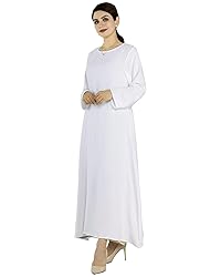 Zofocy Solid Color Women Abaya Modest Muslim Prayer