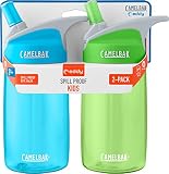 CamelBak eddy Kids 2-Pack Waterbottle, Sky Blue/Grass, 4 L