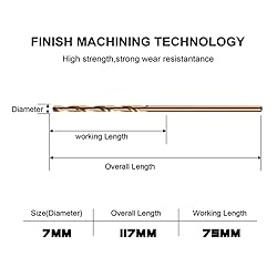 Owl Tools 8mm Cobalt Drill Bits - 13 Pack of M35