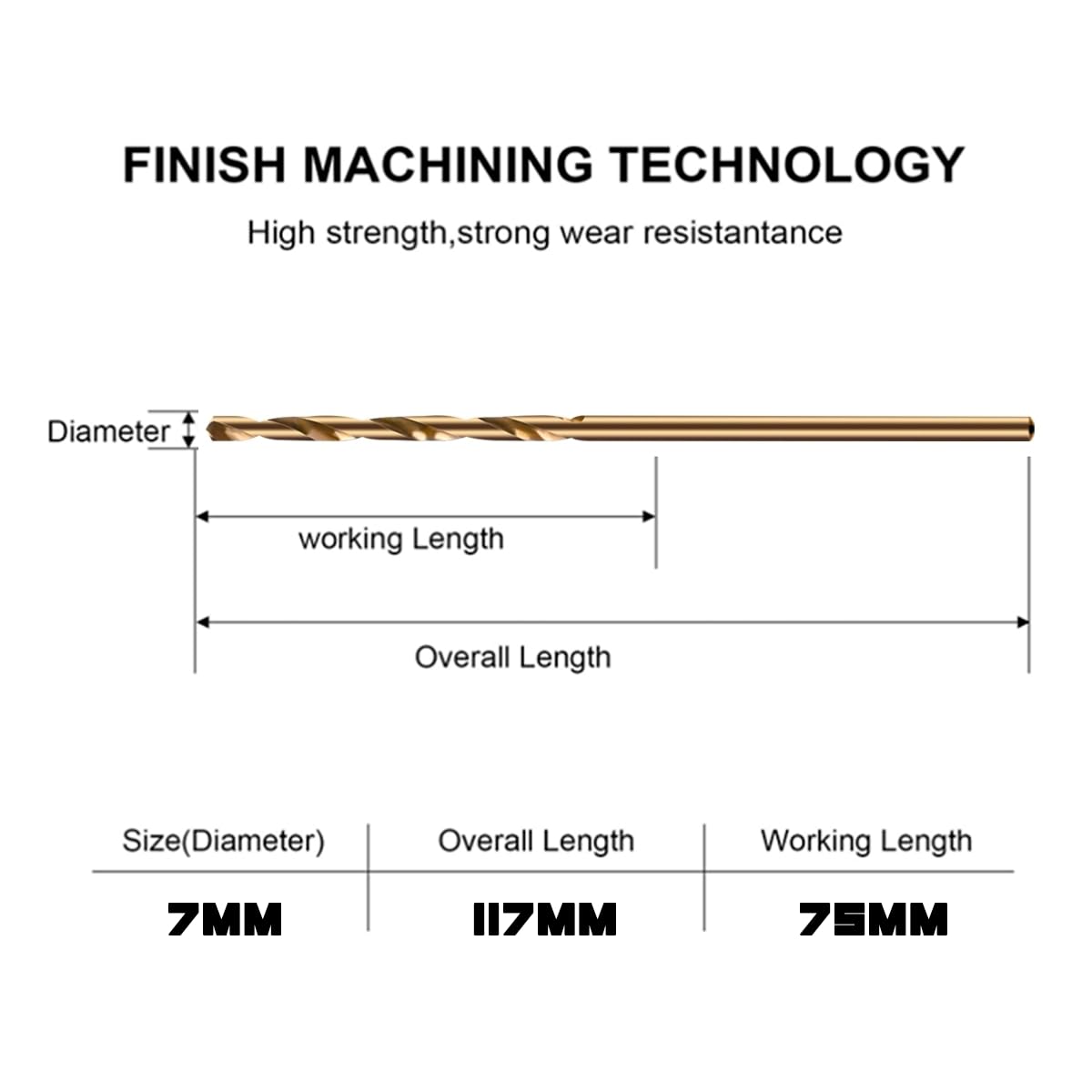 Owl Tools 8mm Cobalt Drill Bits - 13 Pack of M35