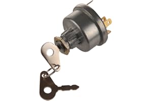 3107556R1, K203992 Ignition Switch with 3 Position 6 Connection Terminals Replacement for Lucas,David Brown,Backhoe Loader,Ma