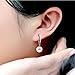 Jiaying-US 1 pair Freshwater Pearl Ear Stud- Fashion Top Lady Silver Plated Dangle Earrings