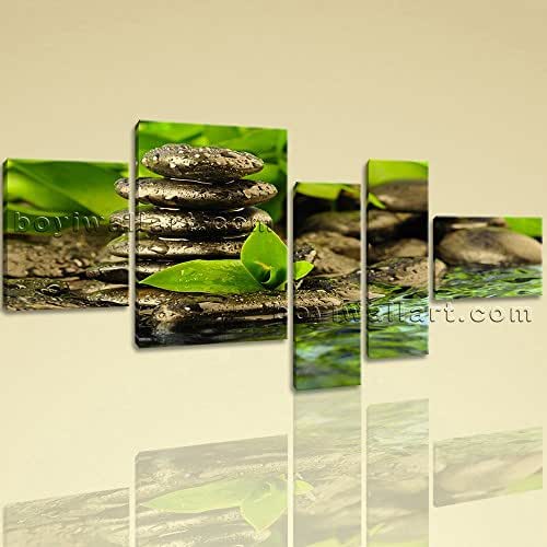 Extra Large Feng Shui Canvas Art Zen Wall Decor Bedroom Pentaptych Panels print