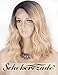 Ombre Blonde Lace Front Wigs Dark Roots Short Wavy Ombre Blonde Wigs for Women Scheherezade L Part Glueless Heat Resistant 14 Inches Mixed Fiber Short Bob Lace Front Synthetic Wigs Wavy Hair