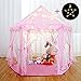 Arkmiido Big Size Play Tent for Kids,Princess Castle Play House with Star Light,Toys for 3 4 5 6 7 Year Old Girls,Pink (Tent)