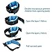 Borje Safety Child Anti Lost Wrist Link Harness Strap Rope Leash Walking Hand Belt (Blue)