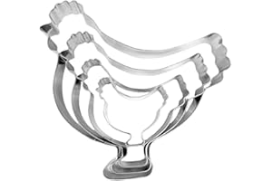 Chicken Cookie Cutter, Stainless Steel Chick Stamp Mold, Cartoon Shaped Animals Biscuits Mold, for Kitchen Pastry Fondant Cut