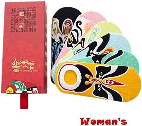 Men's/Women's Socks Packs Traditional Classic Opera Face Character Masks Novelty Stylish Ankle Socks (6 Pairs)