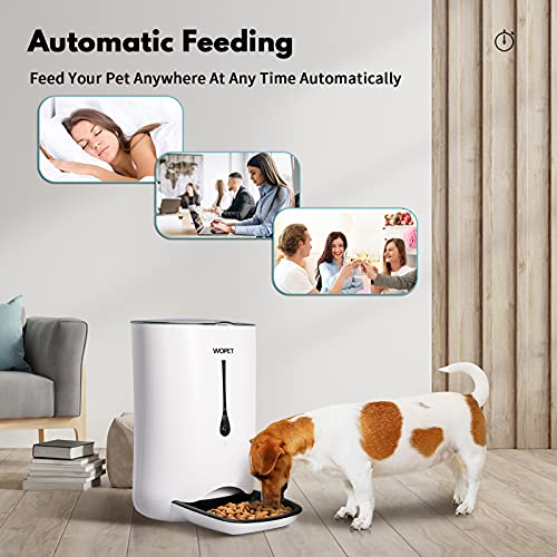 WOPET SmartFeeder,Automatic Pet Dog and Cat Feeder,6-Meal Auto Pet Feeder with Timer Programmable,HD Camera for Voice… - Image 6