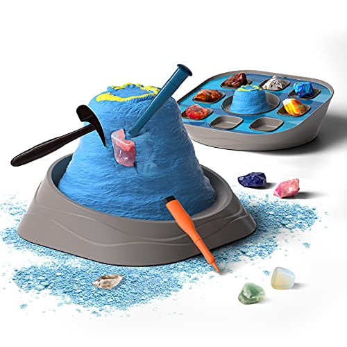 Science Can Gemstone Dig Kit Gem Digging Kit for Kids Excavate 8 Real Gemstones and Crystals Includes Excavation Tools Science Kit STEM Educational Toys Gift for Boys Girls Ages 6+