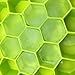 Silicone Ice Cube Tray Deeer - 37 pcs Cute Hex Shape Ice Brick Maker (Green)