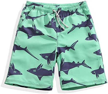 Swimming Trunks Mens Shark Printing Loose Beach Shorts Quick Dry