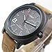 Techvilla Men's Sports Chronometer Leather Strap Military Quartz Watch