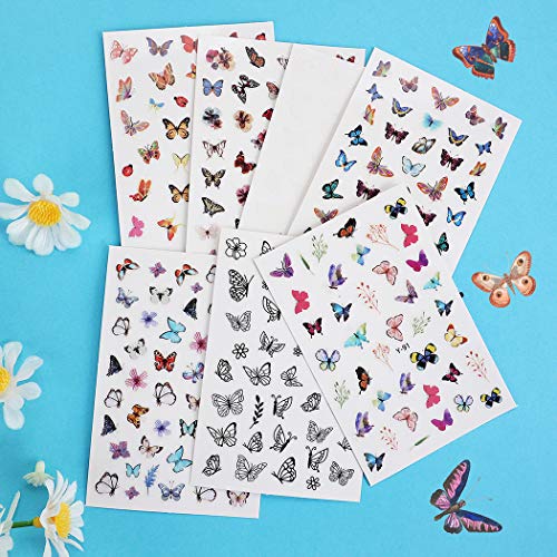 B bangcool Butterfly Nail Sticker DIY Nail Art Stickers for Gel Nails Decals for Women Nail Art Accessories kit, Nail Art Foils for Nails Design Nail Art Decal Stickers for Nail Salon Nails Supply